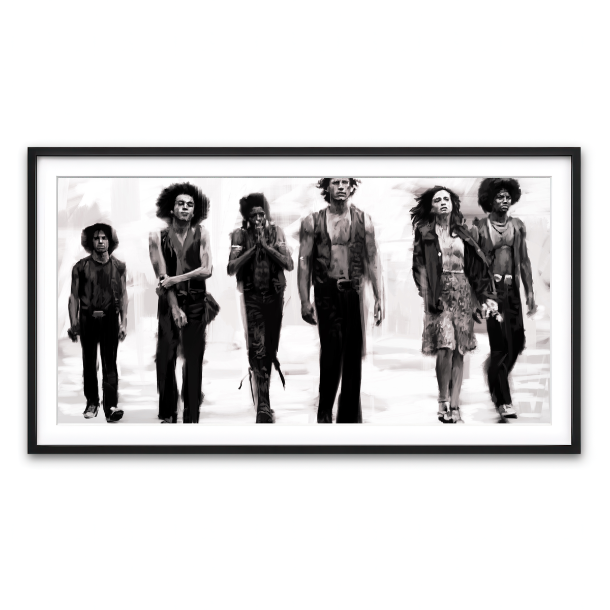 Framed Print 2x1 Black