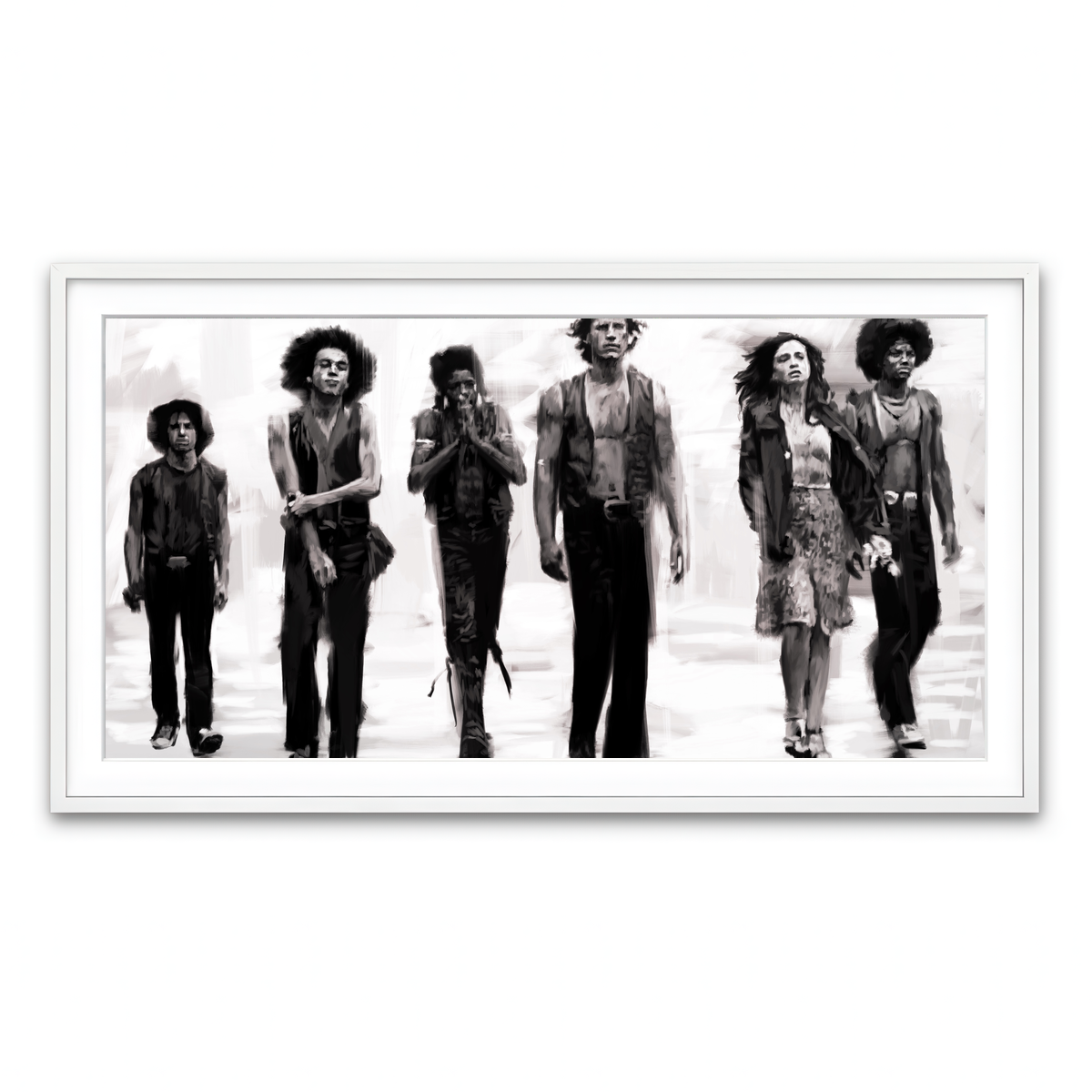 Framed Print 2x1 White