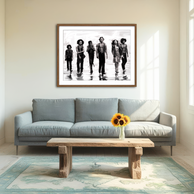 AUTO-MOCKUP ROOM | The Warriors Sketch Wall Art
