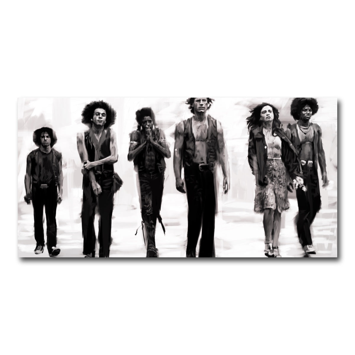 AUTO-MOCKUP WHITE | The Warriors Sketch | 1 Piece | Gallery Wrap Canvas | group=2x1