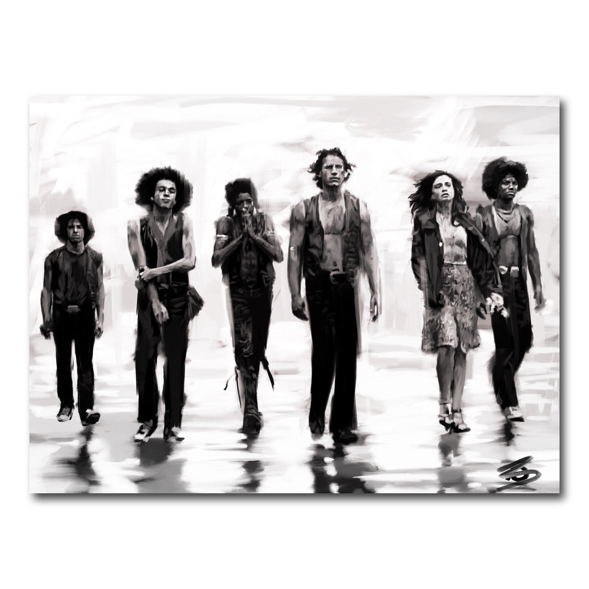 AUTO-MOCKUP WHITE | The Warriors Sketch | 1 Piece | Gallery Wrap Canvas | group=4x3