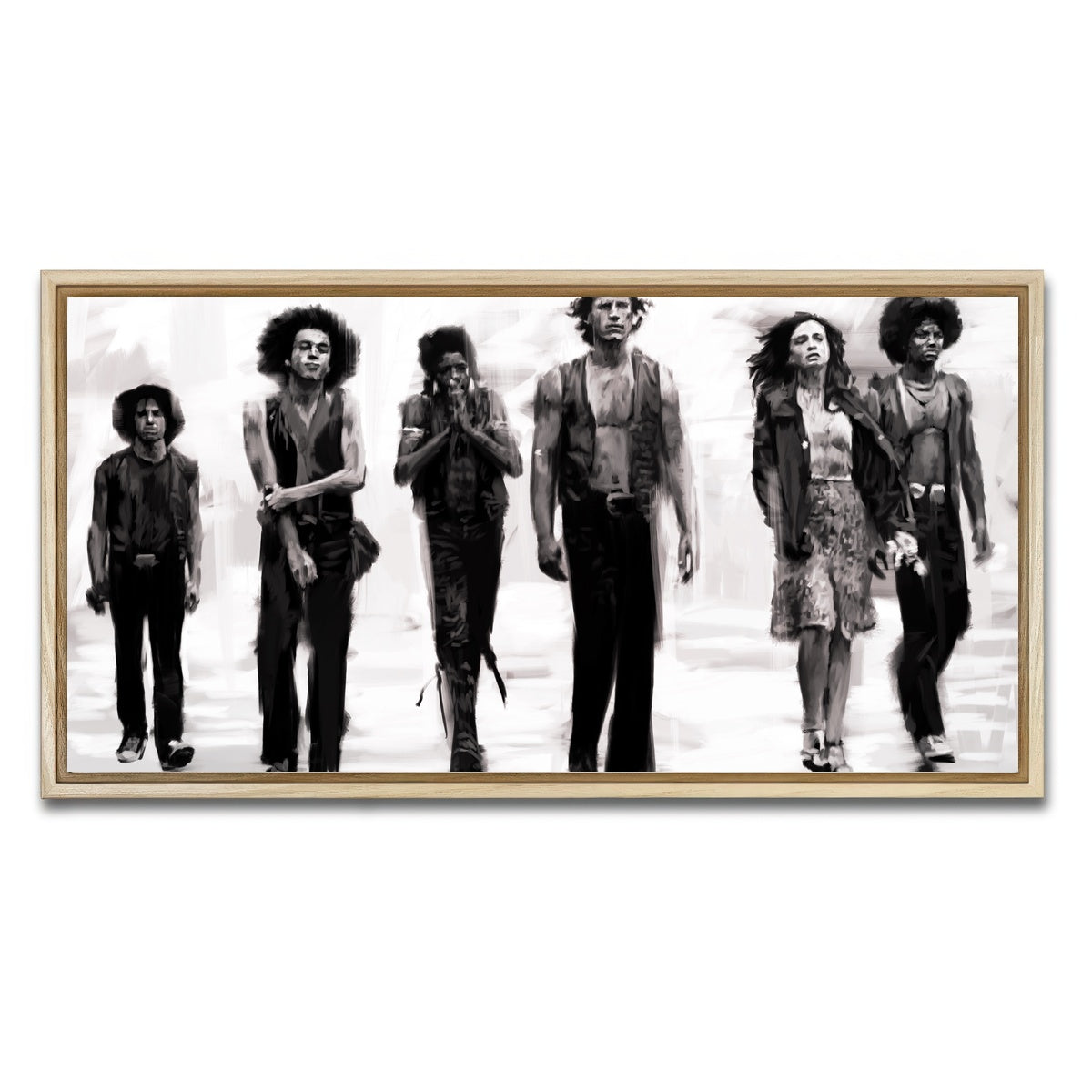 AUTO-MOCKUP WHITE | The Warriors Sketch | 1 Piece | Natural Framed Canvas | group=2x1
