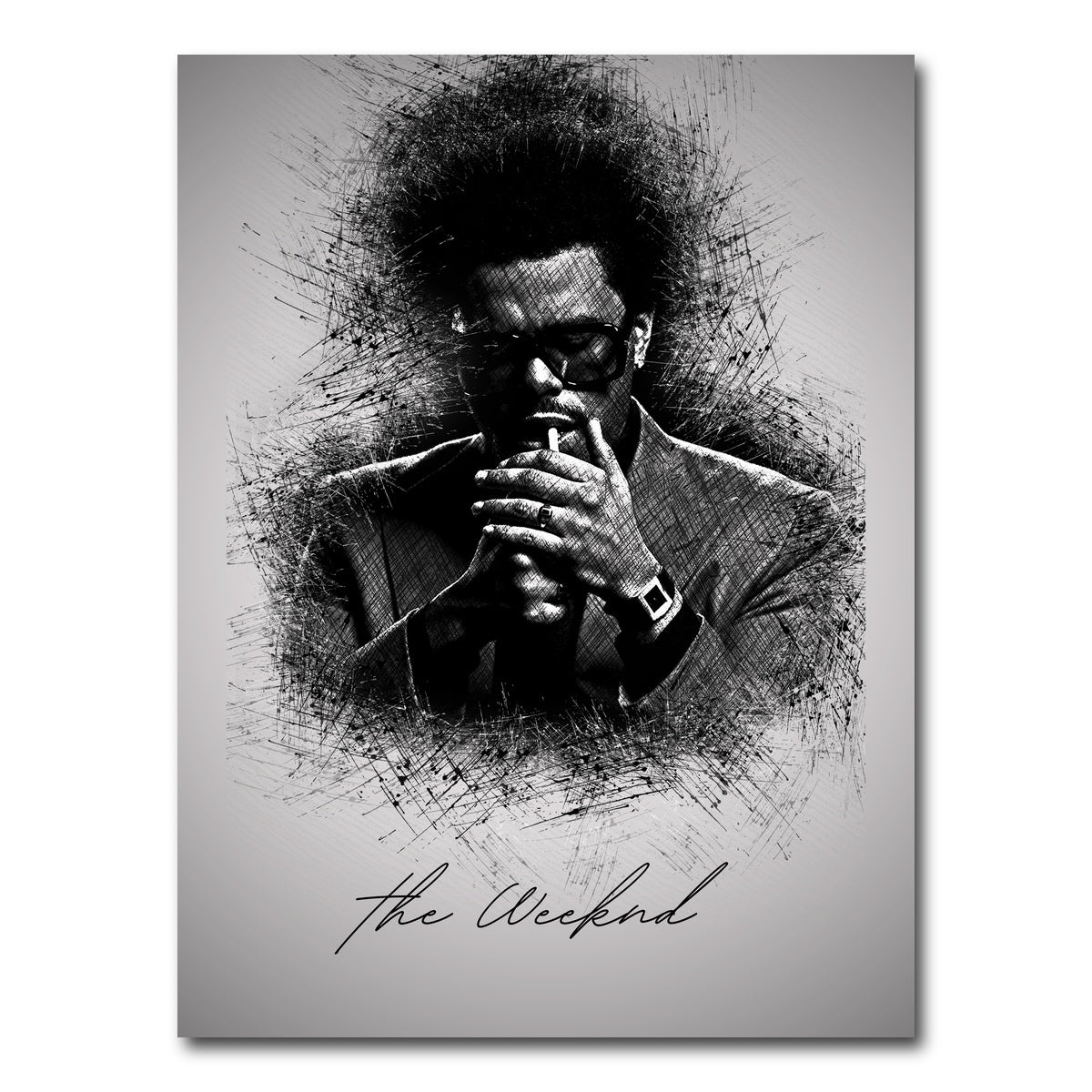 AUTO-MOCKUP WHITE | The Weeknd Lighten Up | 1 Piece | Gallery Wrap Canvas | group=3x4
