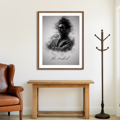 AUTO-MOCKUP ROOM | The Weeknd Sketch Wall Art