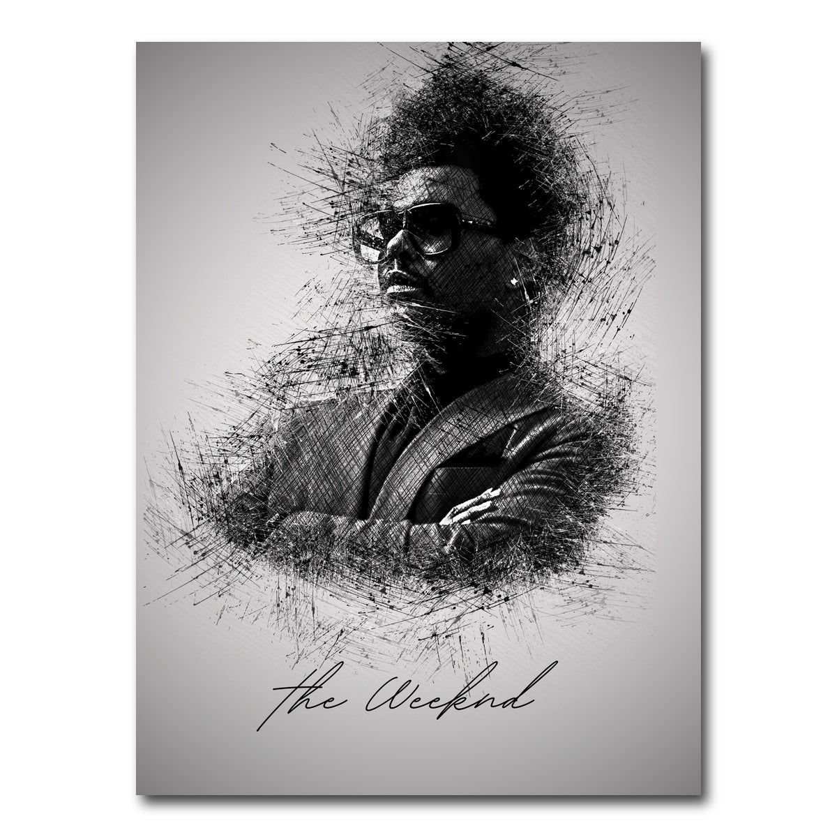AUTO-MOCKUP WHITE | The Weeknd Sketch | 1 Piece | Gallery Wrap Canvas | group=3x4