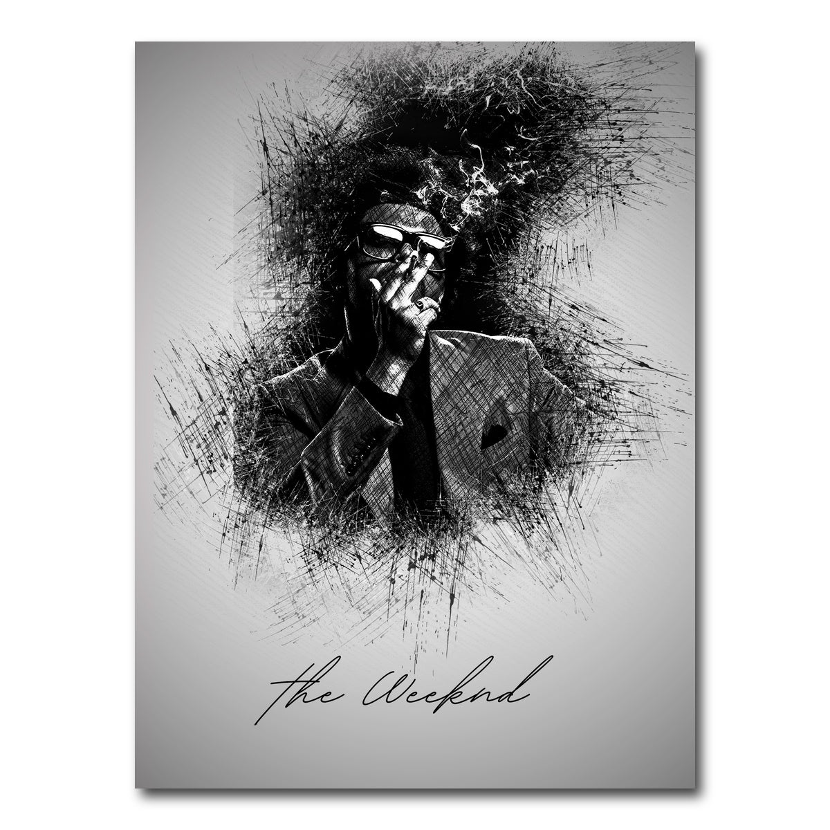 AUTO-MOCKUP WHITE | The Weeknd Smoke | 1 Piece | Gallery Wrap Canvas | group=3x4