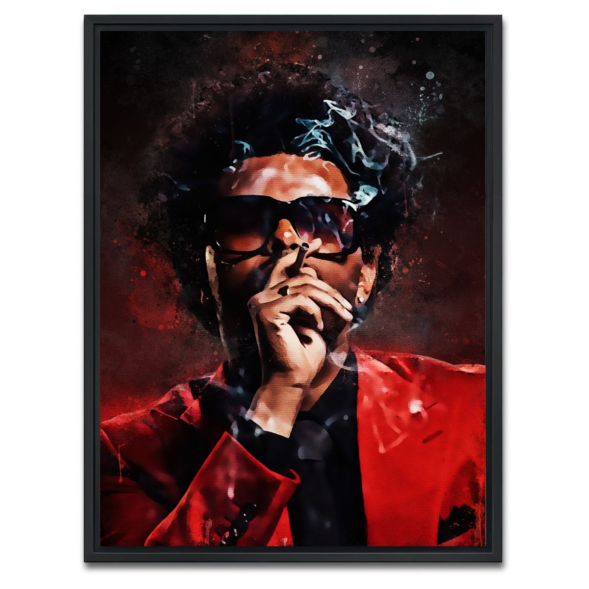 AUTO-MOCKUP WHITE | The Weeknd | 1 Piece | Black Framed Canvas | group=3x4