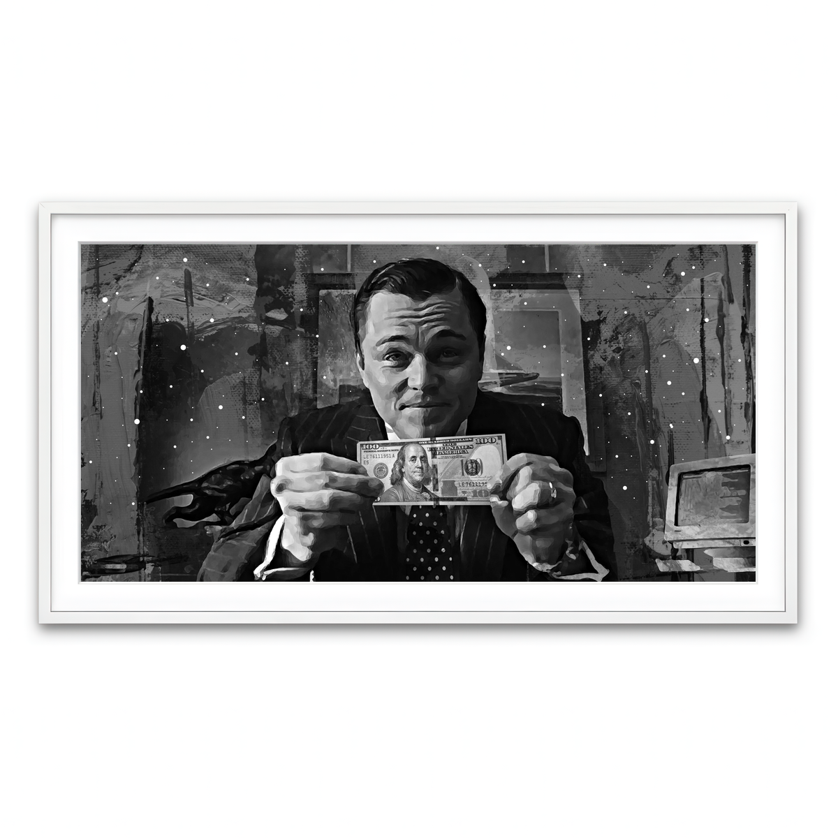 Framed Print 2x1 White