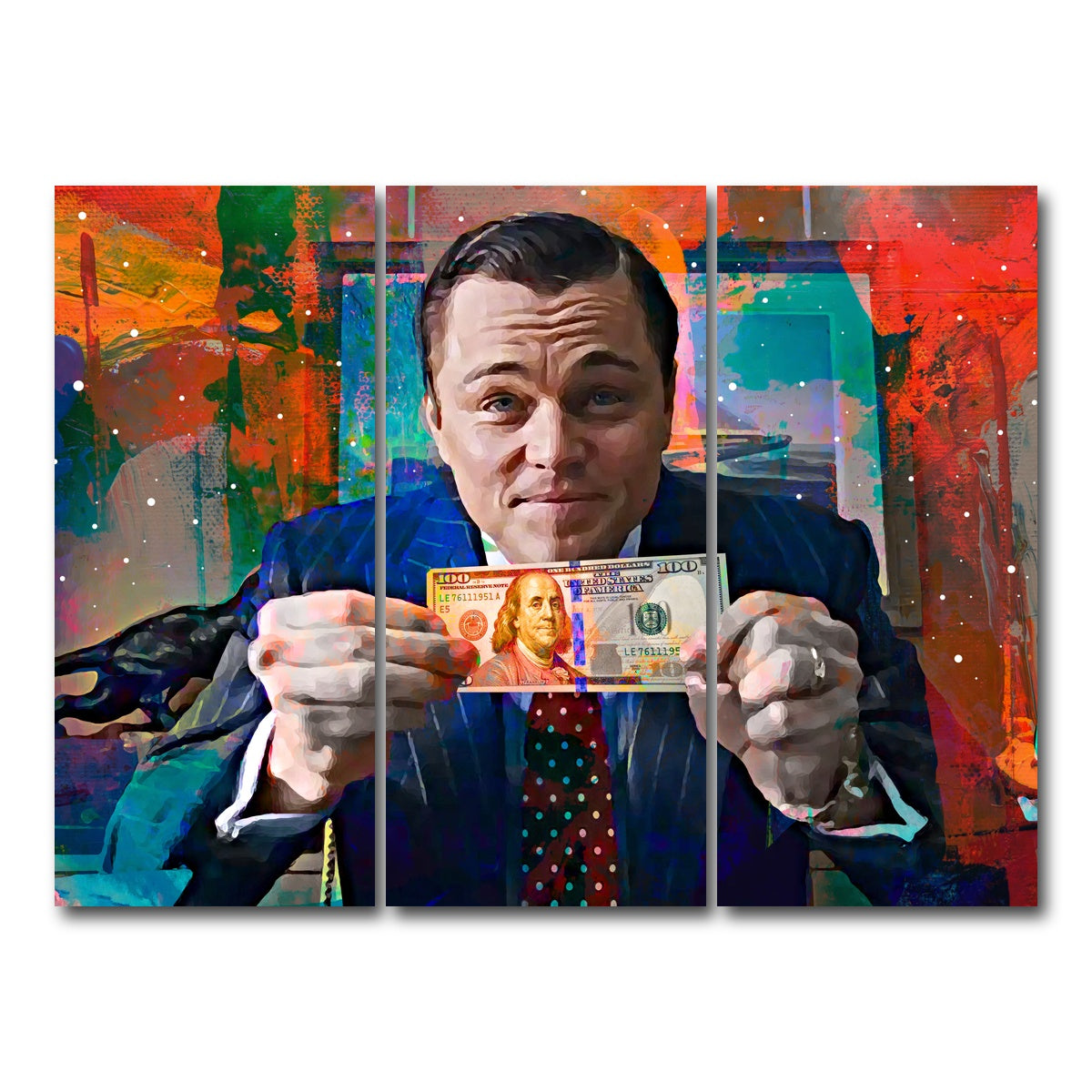 AUTO-MOCKUP WHITE | The Wolf of Wall Street | 3 Piece | Gallery Wrapped | group=8x18