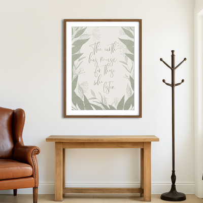 AUTO-MOCKUP ROOM | The Earth Has Music for Those Who Listen Wall Art
