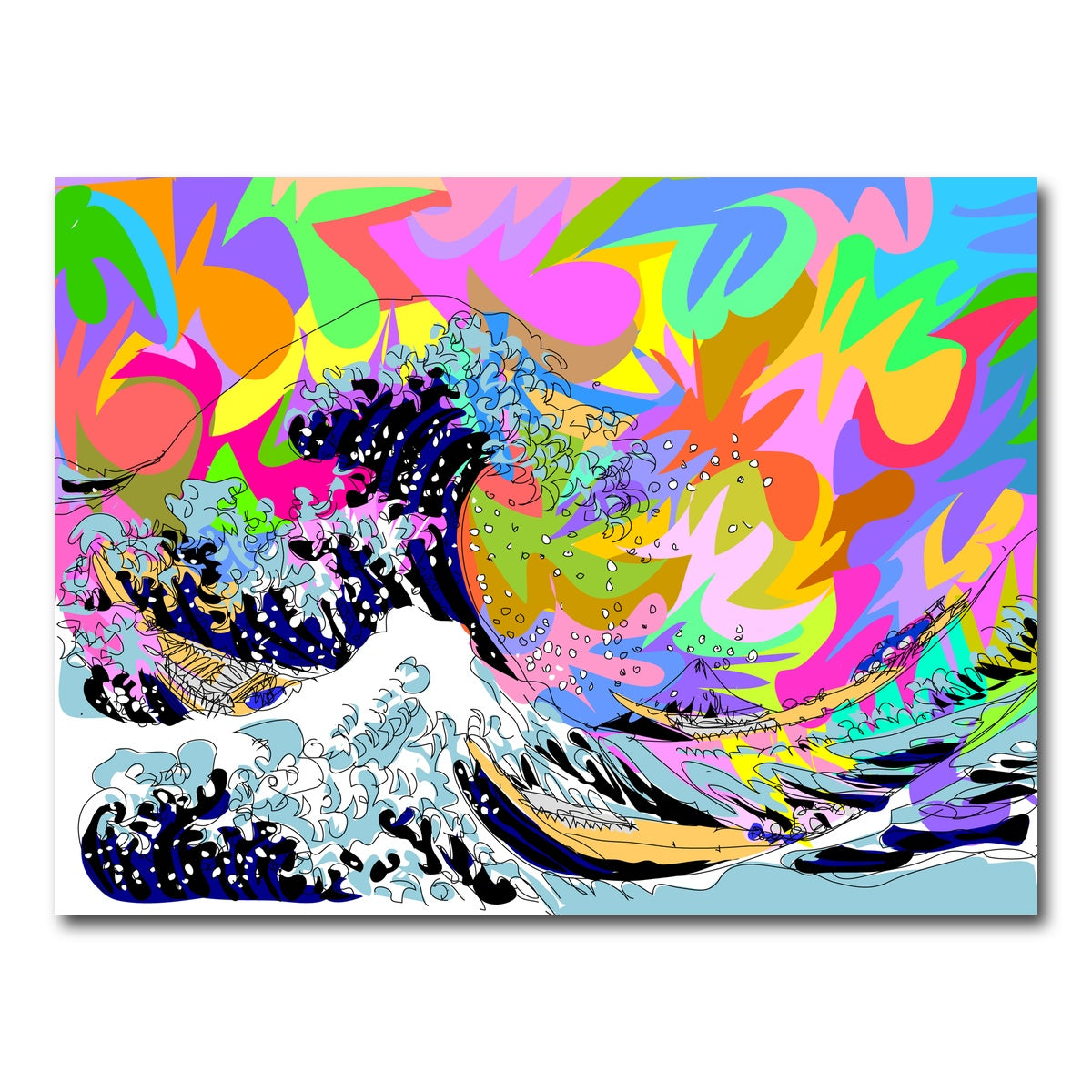 AUTO-MOCKUP WHITE | The great wave | 1 Piece | Gallery Wrap Canvas | group=4x3
