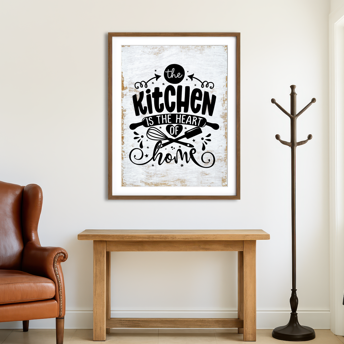 AUTO-MOCKUP ROOM | The Kitchen Is the Heart of the Home Wall Art