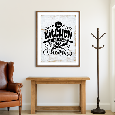 AUTO-MOCKUP ROOM | The Kitchen Is the Heart of the Home Wall Art