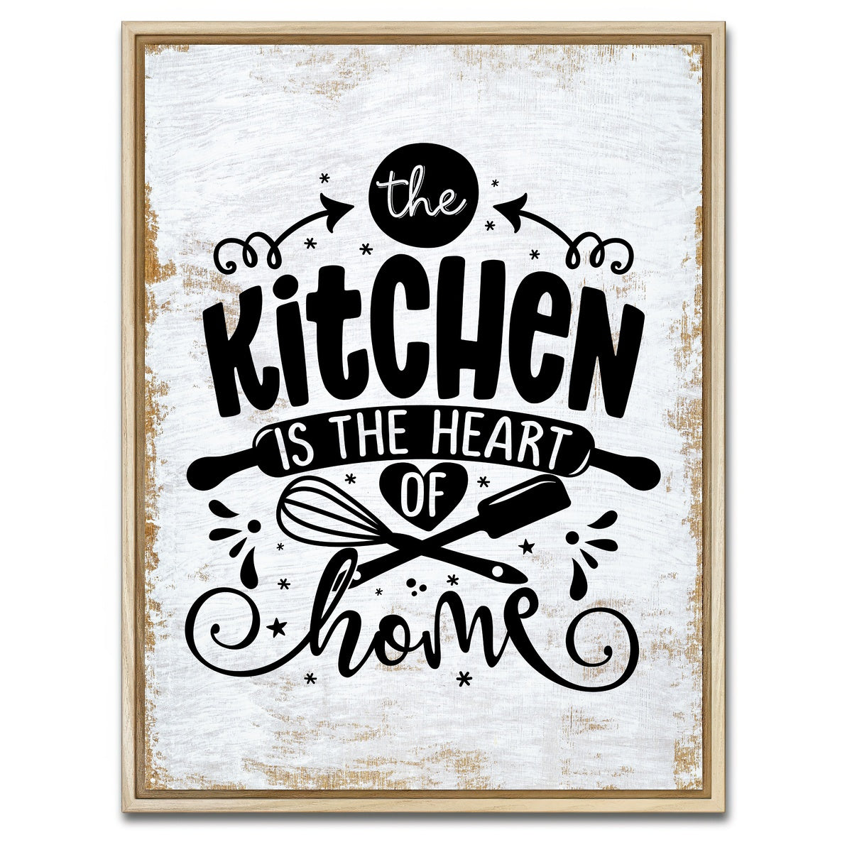 AUTO-MOCKUP WHITE | The kitchen is the heart of the home | 1 Piece | Natural Framed Canvas | group=3x4