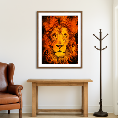 AUTO-MOCKUP ROOM | The Lion Wall Art