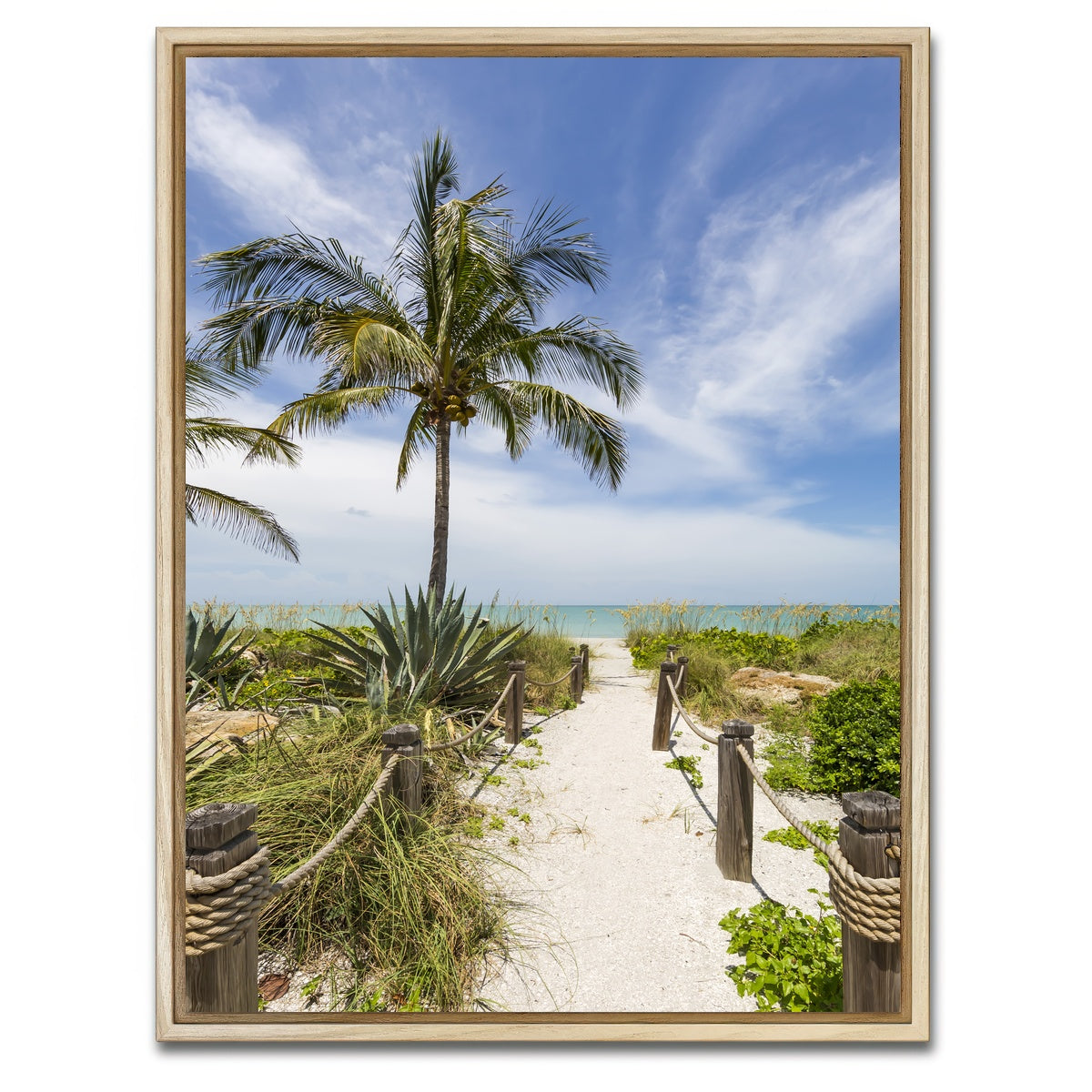 AUTO-MOCKUP WHITE | The sandy path to the beach | 1 Piece | Natural Framed Canvas | group=3x4