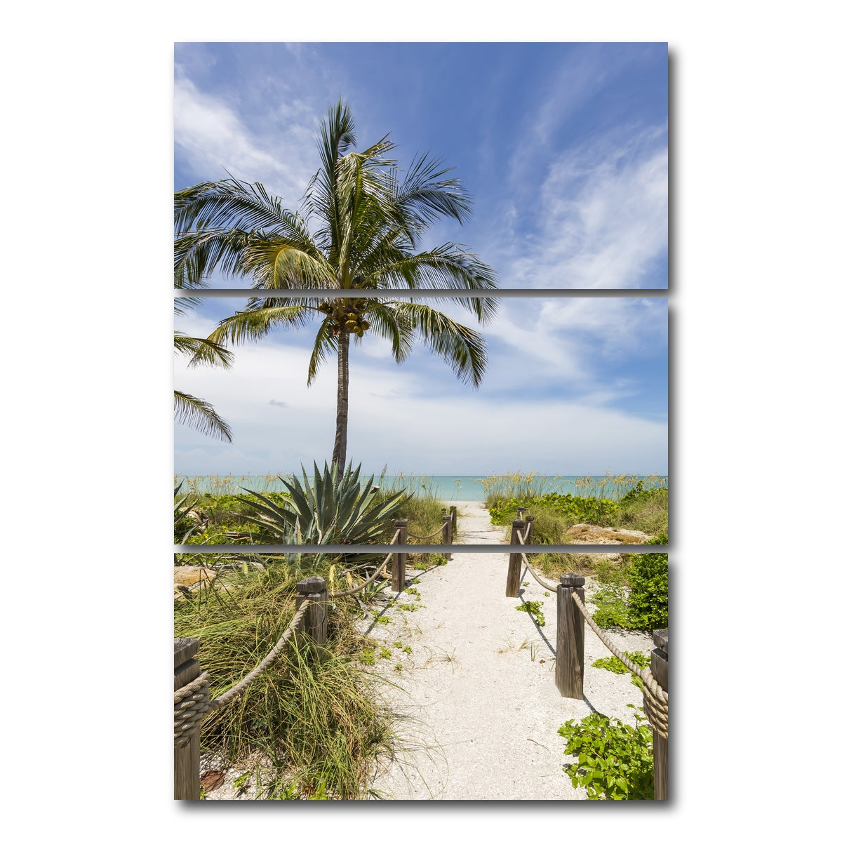 AUTO-MOCKUP WHITE | The sandy path to the beach | 3 Piece | Gallery Wrap Canvas | group=12x24_stacked