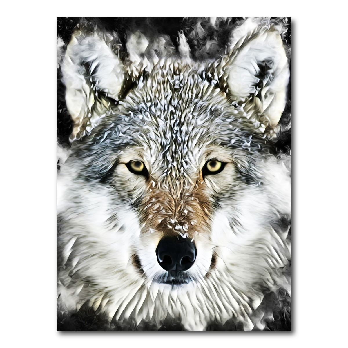 AUTO-MOCKUP WHITE | The wolf | 1 Piece | Gallery Wrap Canvas | group=3x4