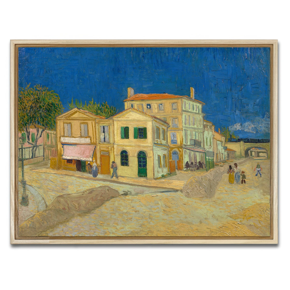 AUTO-MOCKUP WHITE | The yellow house | 1 Piece | Natural Framed Canvas | group=4x3