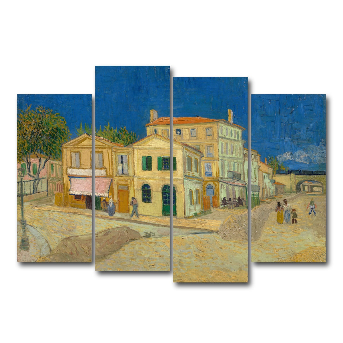 AUTO-MOCKUP WHITE | The yellow house | 4 Piece | Gallery Wrap Canvas | group=4_normal