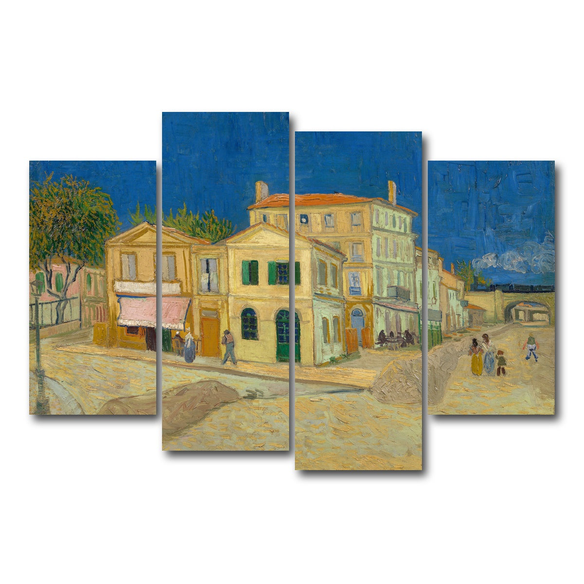 AUTO-MOCKUP WHITE | The yellow house | 4 Piece | Gallery Wrap Canvas | group=4_short