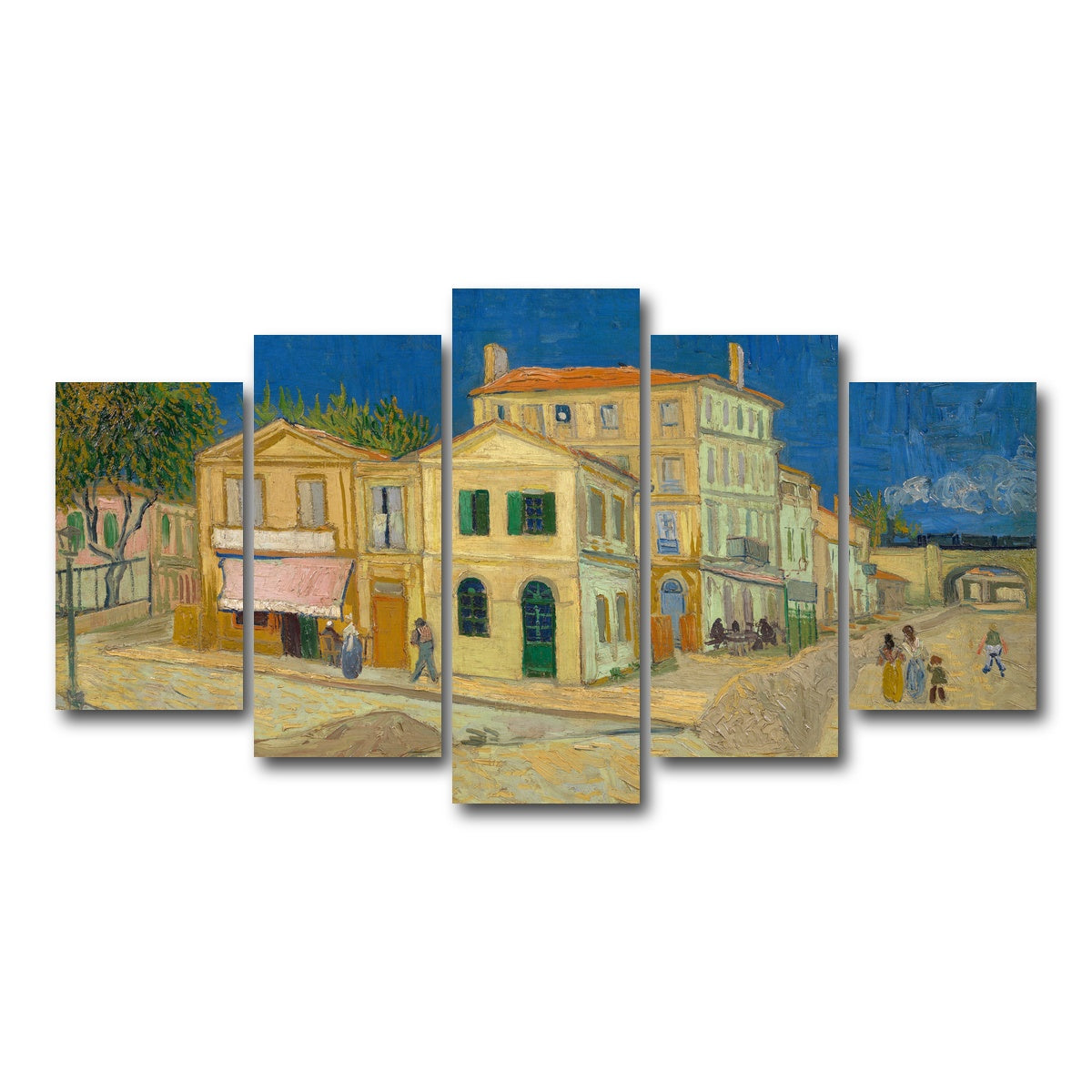 AUTO-MOCKUP WHITE | The yellow house | 5 Piece | Gallery Wrap Canvas | group=5_normal