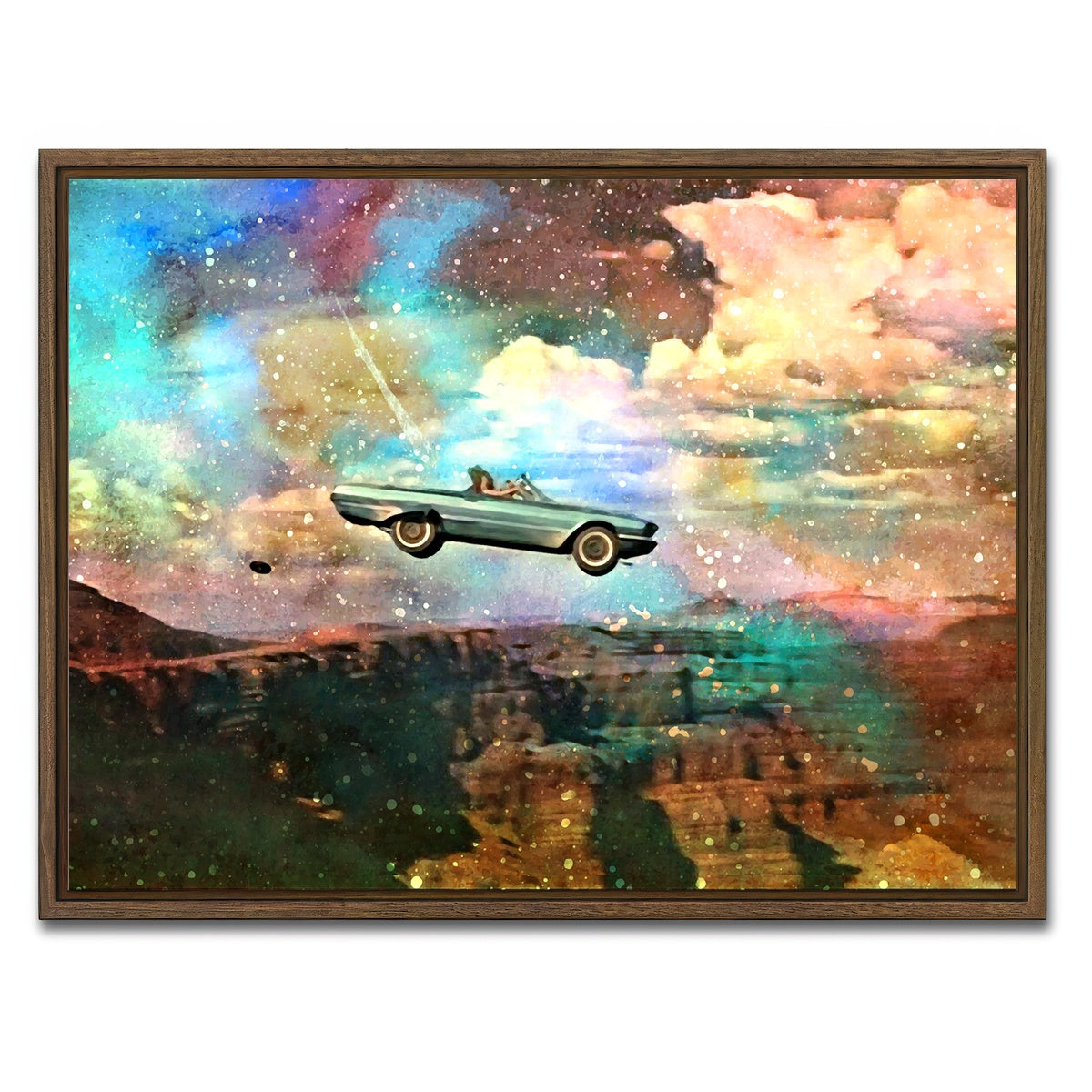 AUTO-MOCKUP WHITE | Thelma & Louise | 1 Piece | Walnut Framed Canvas | group=4x3