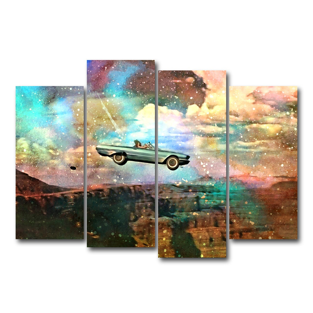 AUTO-MOCKUP WHITE | Thelma & Louise | 4 Piece | Gallery Wrap Canvas | group=4_normal