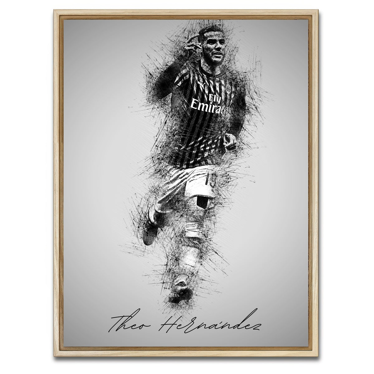 AUTO-MOCKUP WHITE | Theo Hernandez | 1 Piece | Natural Framed Canvas | group=3x4