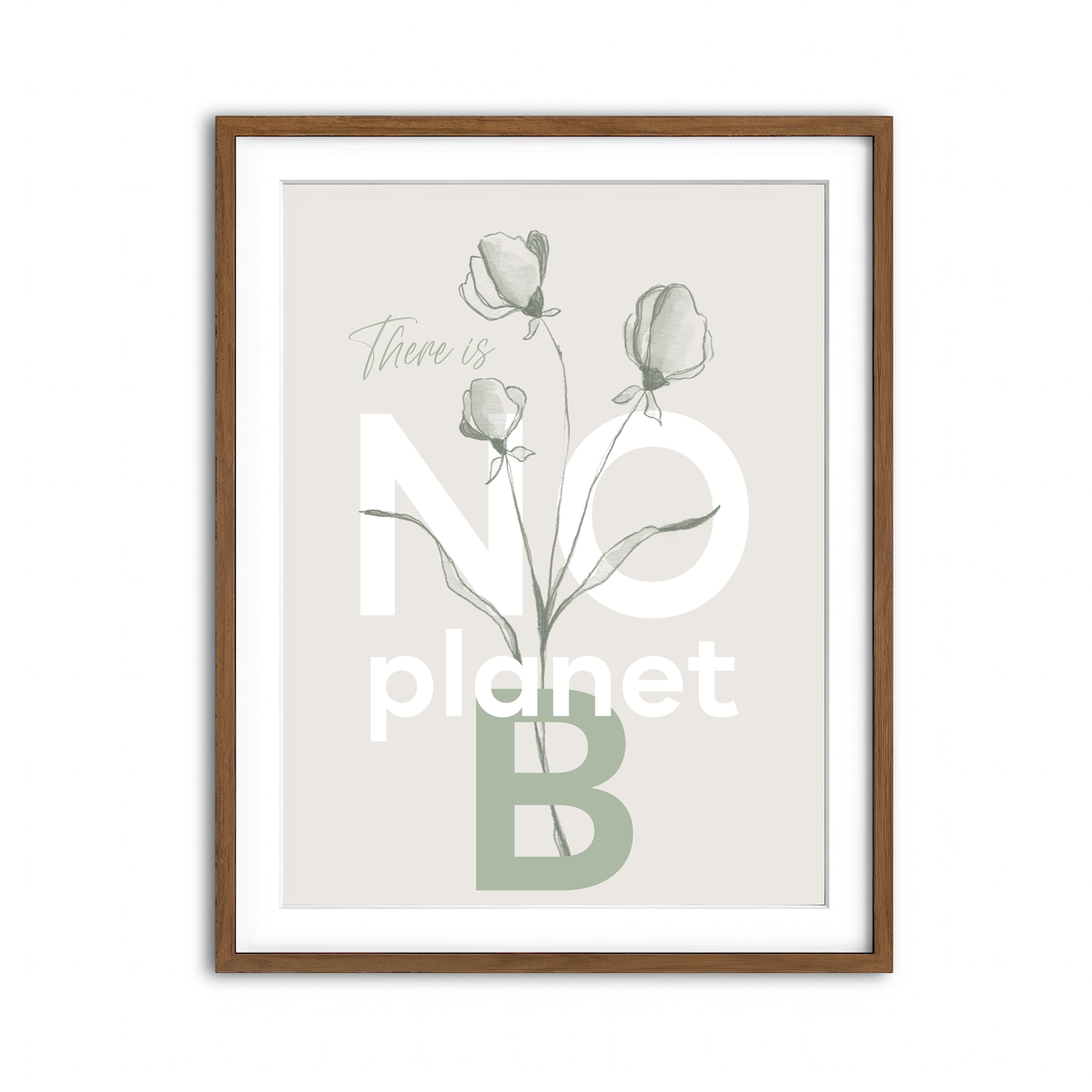 Framed Print 3x4 Walnut