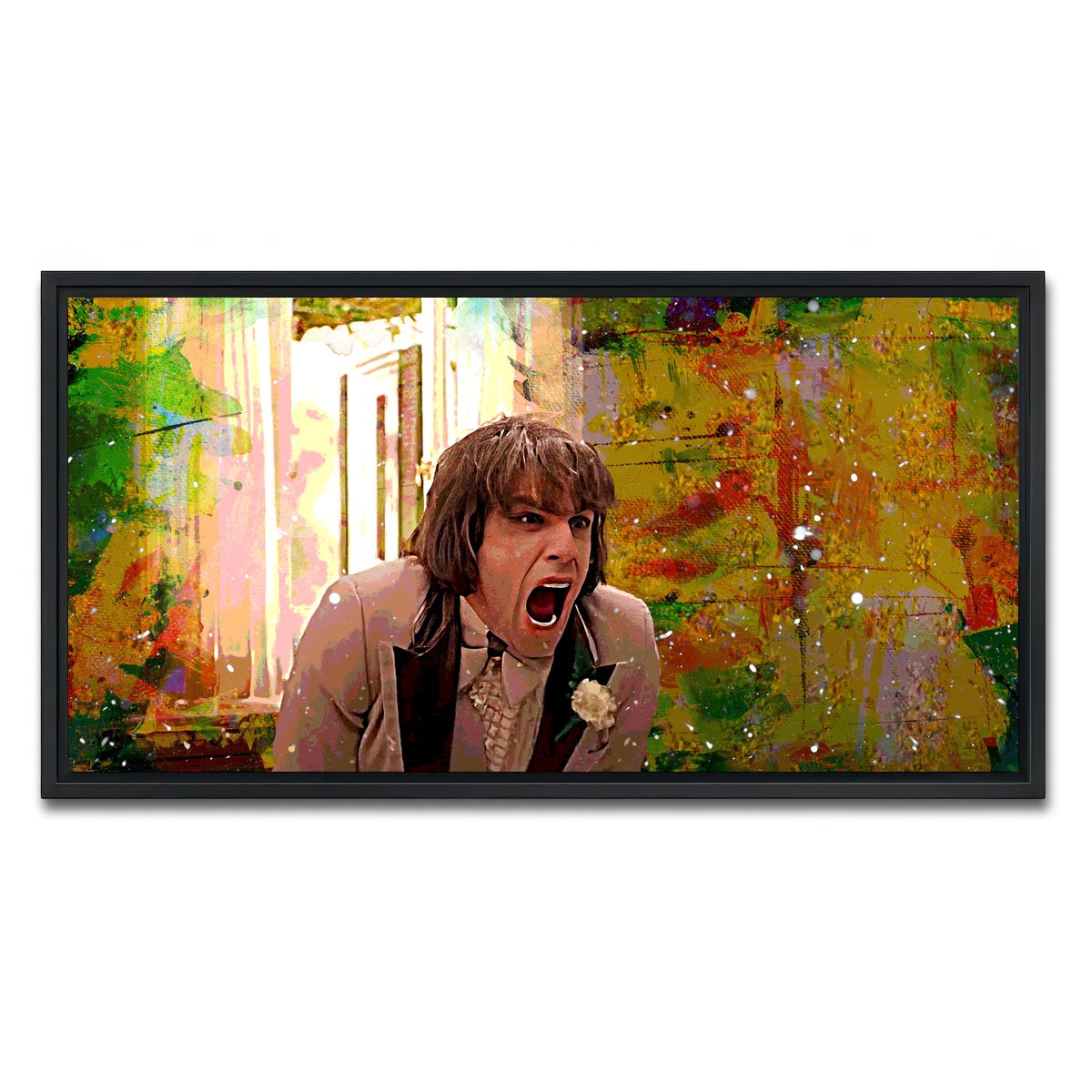 AUTO-MOCKUP WHITE | There's Something About Mary - Zipper Scene | 1 Piece | Black Framed Canvas | group=2x1