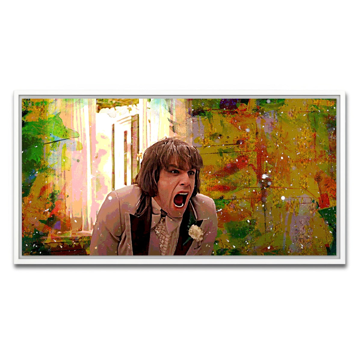 AUTO-MOCKUP WHITE | There's Something About Mary - Zipper Scene | 1 Piece | White Framed Canvas | group=2x1