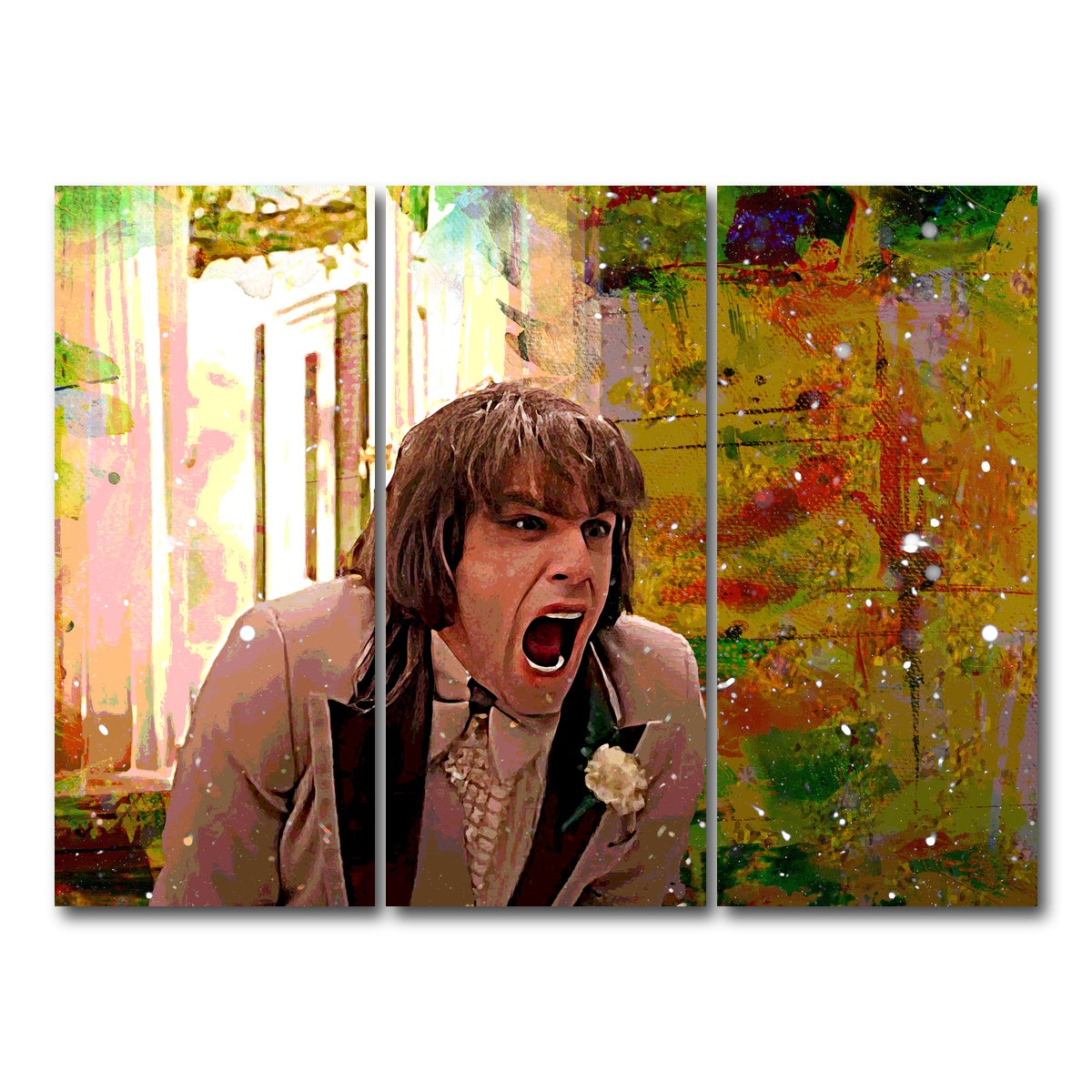 AUTO-MOCKUP WHITE | There's Something About Mary - Zipper Scene | 3 Piece | Gallery Wrap Canvas | group=8x18