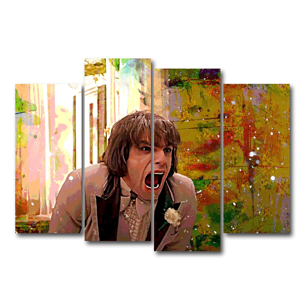 AUTO-MOCKUP WHITE | There's Something About Mary - Zipper Scene | 4 Piece | Gallery Wrap Canvas | group=4_normal