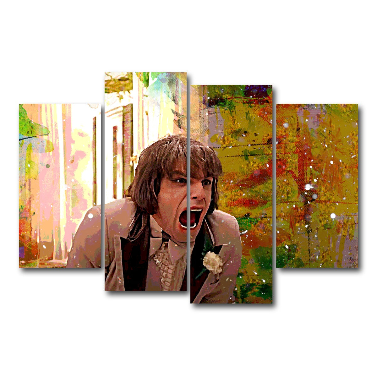 AUTO-MOCKUP WHITE | There's Something About Mary - Zipper Scene | 4 Piece | Gallery Wrap Canvas | group=4_short