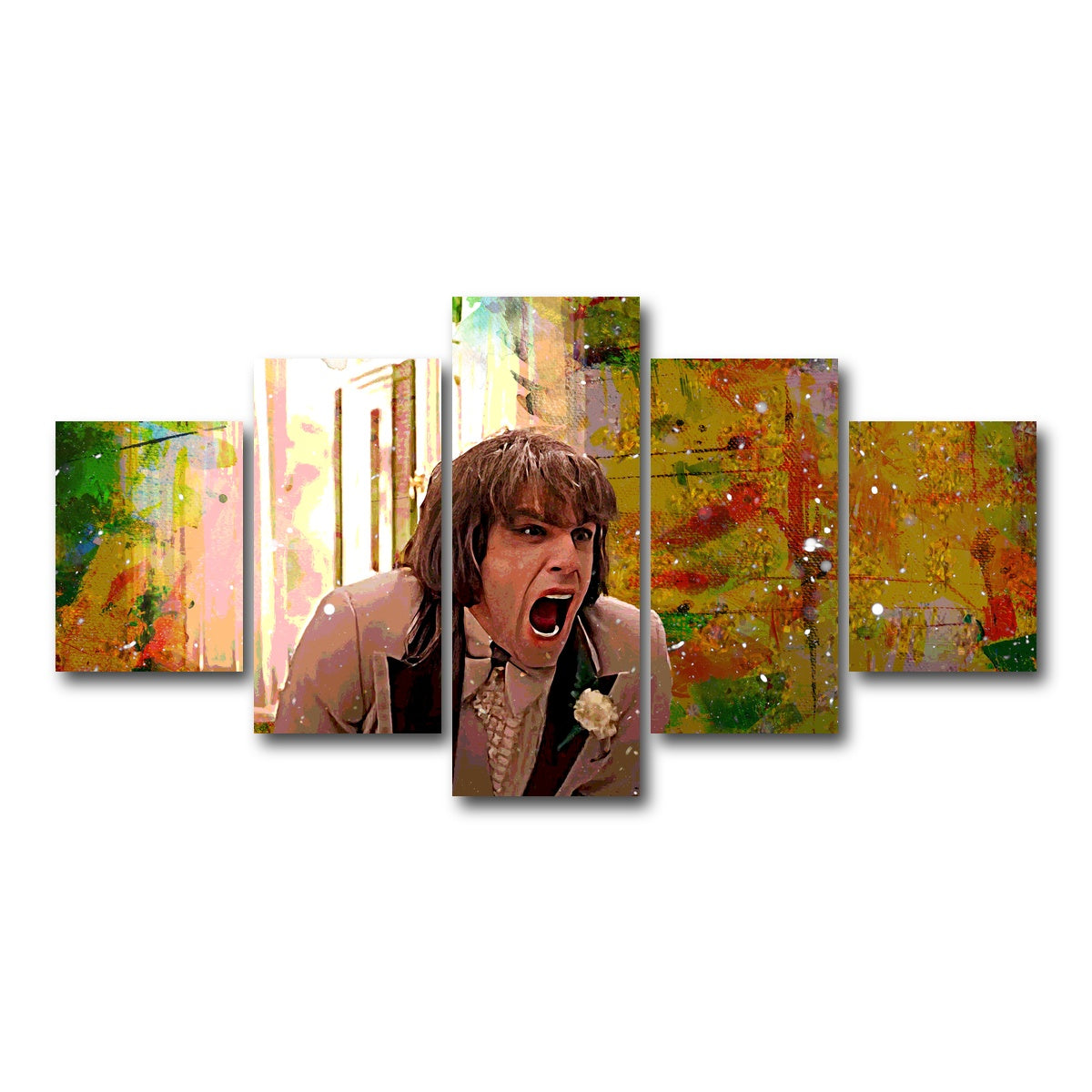 AUTO-MOCKUP WHITE | There's Something About Mary - Zipper Scene | 5 Piece | Gallery Wrap Canvas | group=5_short