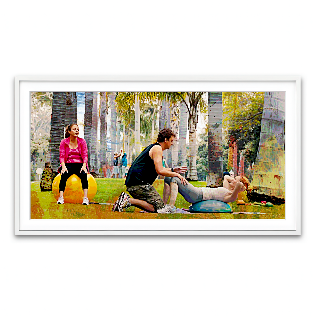 Framed Print 2x1 White