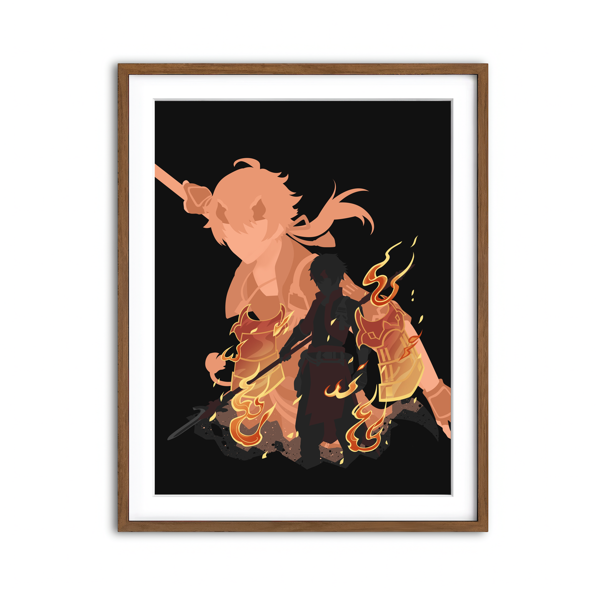 Framed Print 3x4 Walnut