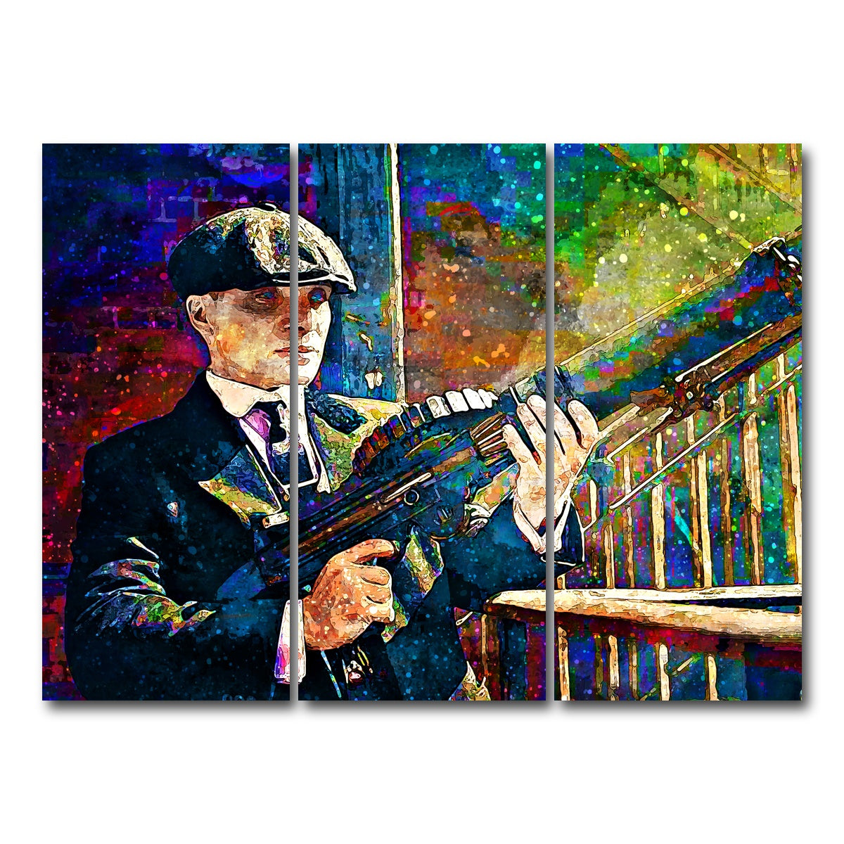 AUTO-MOCKUP WHITE | Thomas Shelby - Lewis Gun | 3 Piece | Gallery Wrap Canvas | group=8x18