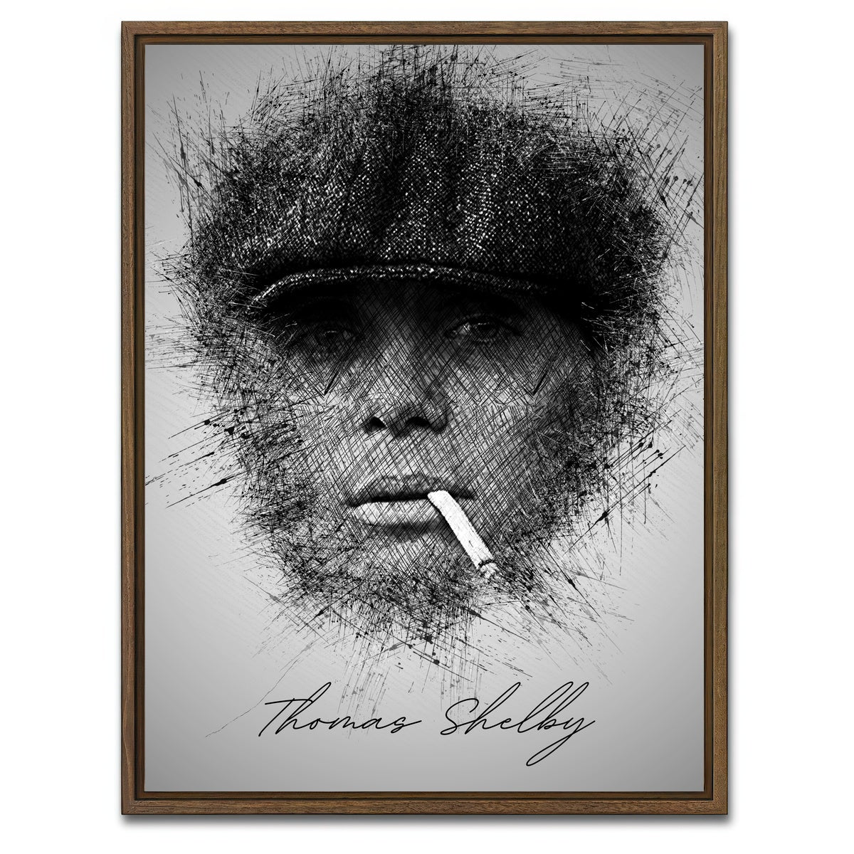 AUTO-MOCKUP WHITE | Thomas Shelby | 1 Piece | Walnut Framed Canvas | group=3x4