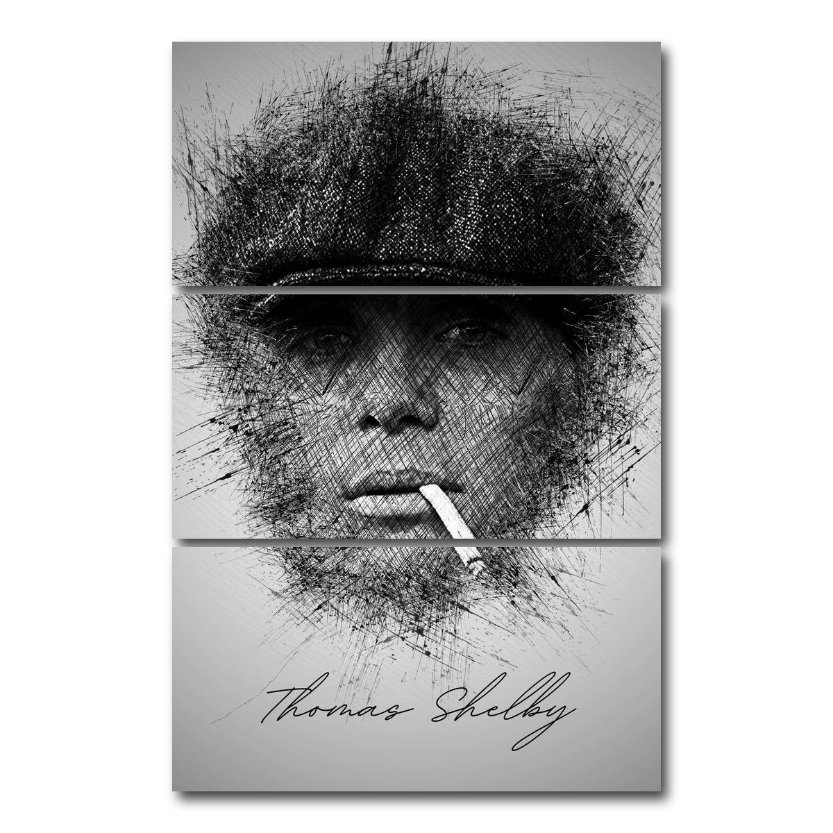 AUTO-MOCKUP WHITE | Thomas Shelby | 3 Piece | Gallery Wrap Canvas | group=12x24_stacked