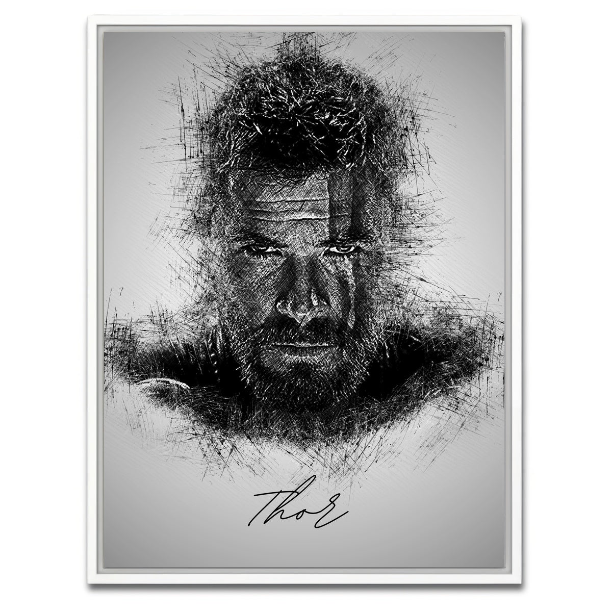 AUTO-MOCKUP WHITE | Thor Head | 1 Piece | White Framed Canvas | group=3x4
