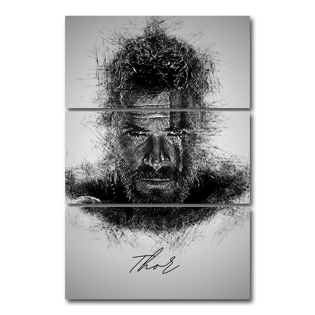 AUTO-MOCKUP WHITE | Thor Head | 3 Piece | Gallery Wrap Canvas | group=12x24_stacked