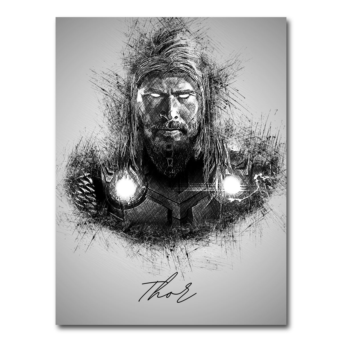 AUTO-MOCKUP WHITE | Thor Sketch | 1 Piece | Gallery Wrap Canvas | group=3x4