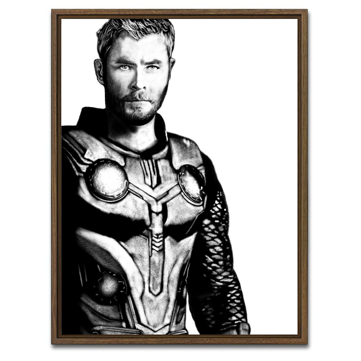 AUTO-MOCKUP WHITE | Thor | 1 Piece | Walnut Framed Canvas | group=3x4