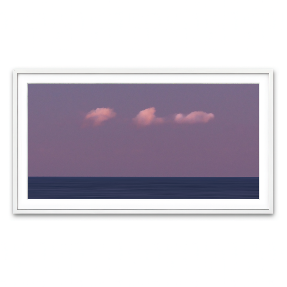 Framed Print 2x1 White