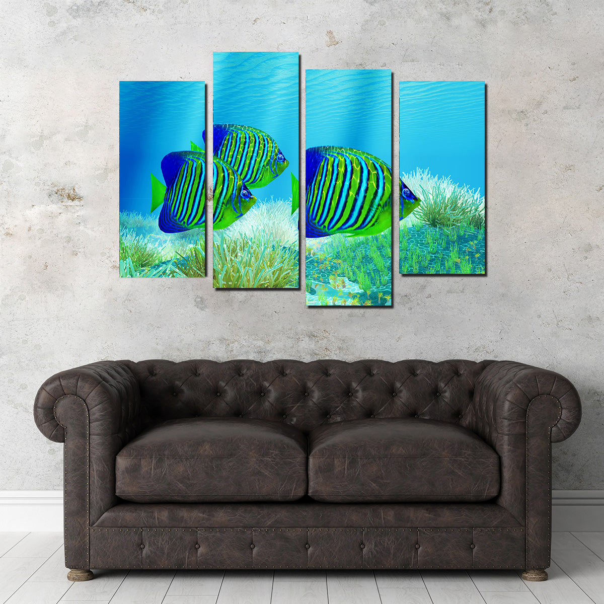Three Regal Angelfish Wall Art