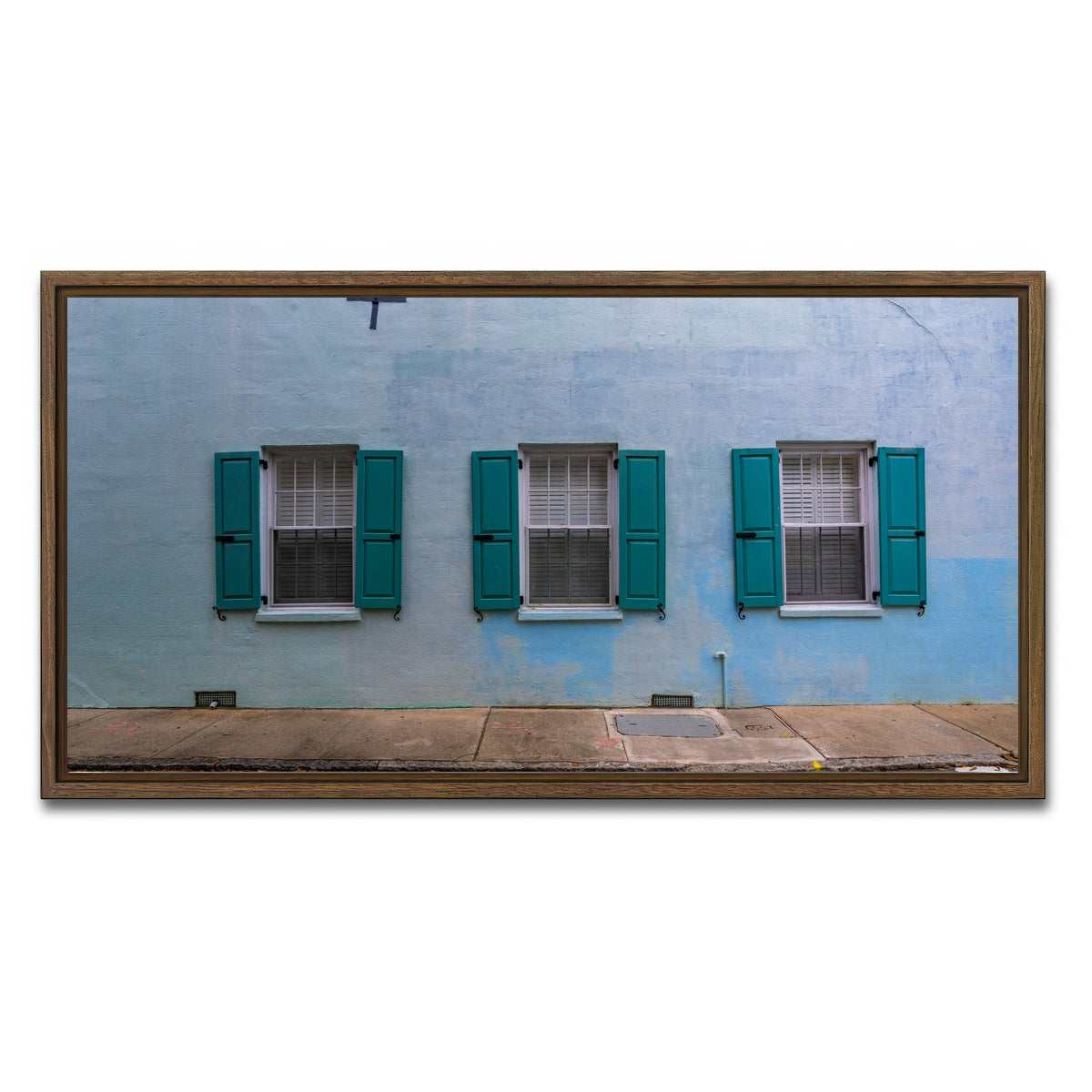 AUTO-MOCKUP WHITE | Three Across | 1 Piece | Walnut Framed Canvas | group=2x1