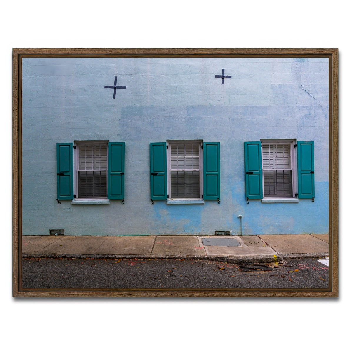 AUTO-MOCKUP WHITE | Three Across | 1 Piece | Walnut Framed Canvas | group=4x3