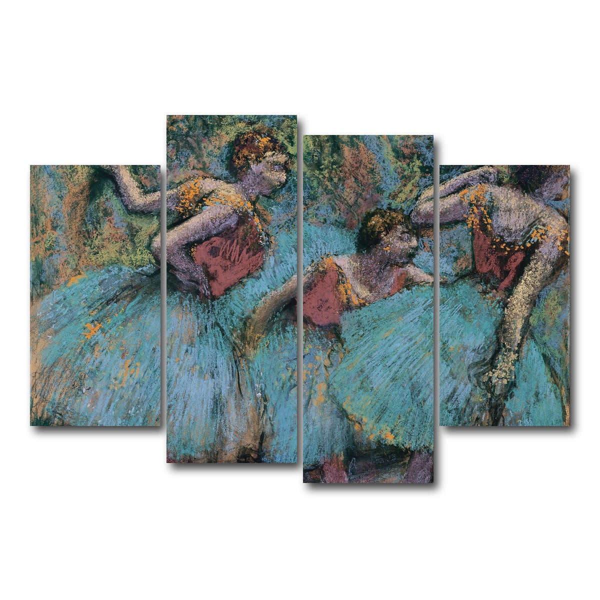 AUTO-MOCKUP WHITE | Three Dancers | 4 Piece | Gallery Wrap Canvas | group=4_short